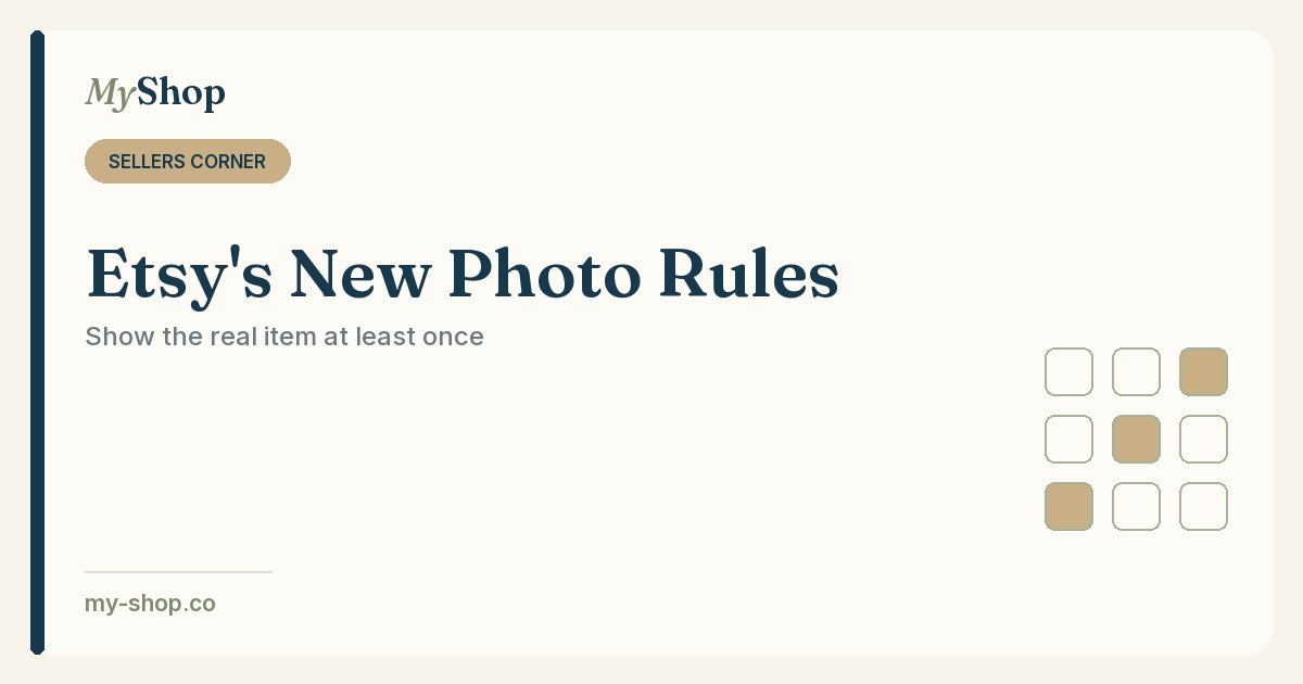 Etsy's New Photo Rules Are Good for Honest Sellers. Here's What to Fix