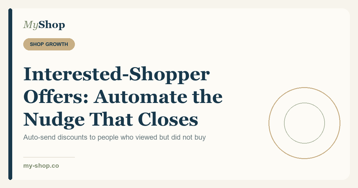 Etsy Interested-Shopper Offers: Automate the Nudge That Closes Sales