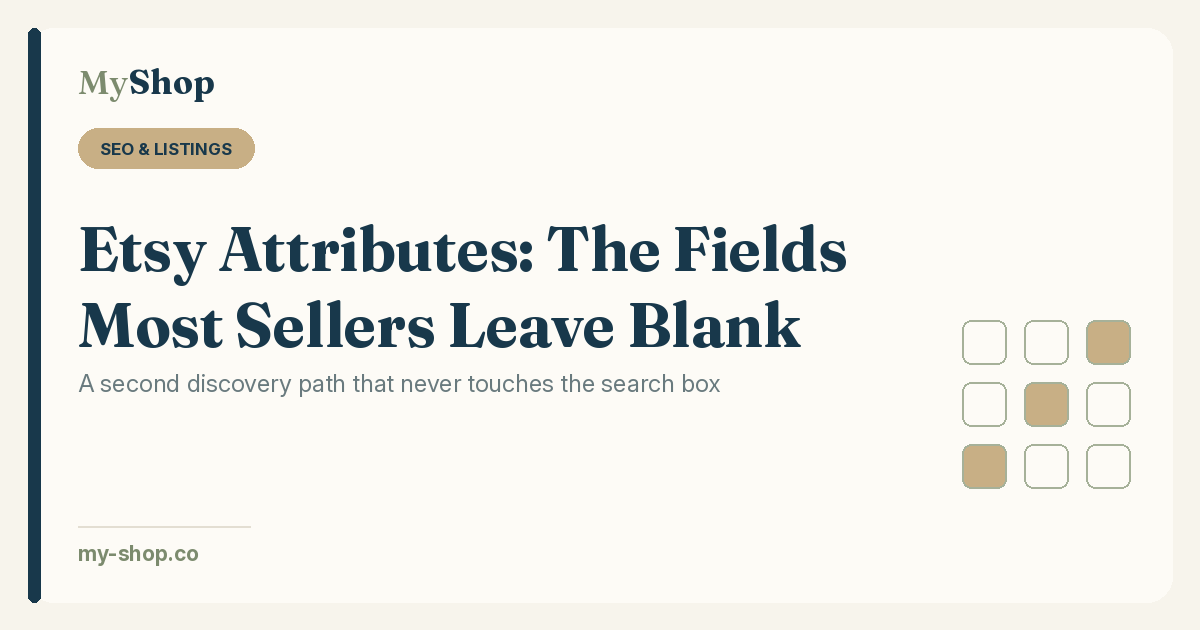 Etsy Attributes: The Listing Fields Most Sellers Leave Blank