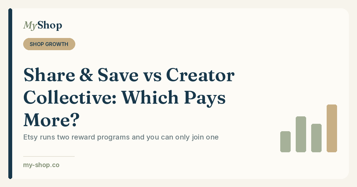 Share & Save vs Creator Collective: Which Etsy Program Pays You More?