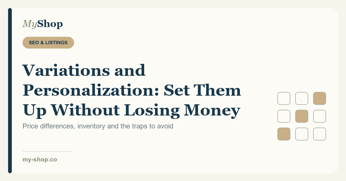 Etsy Variations & Personalization: Set Them Up Without Losing Money
