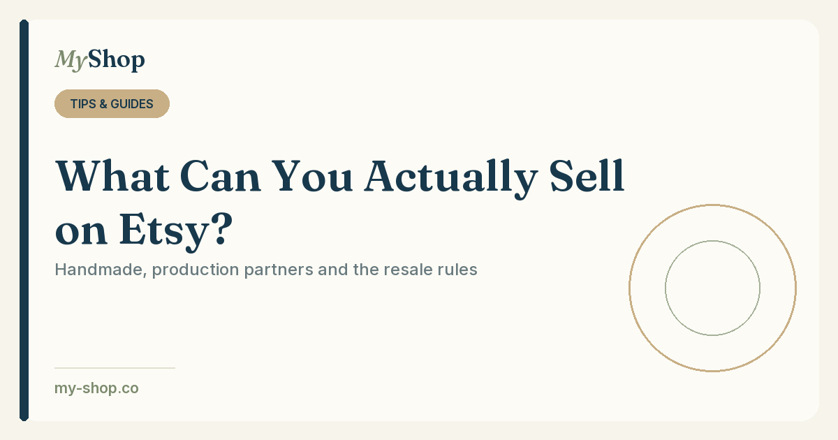 What Can You Actually Sell on Etsy? Handmade, Manufactured & Reselling Rules